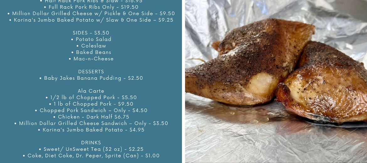 Stone House BBQ Menu